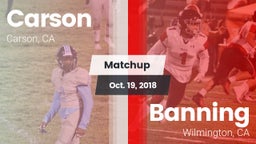Matchup: Carson  vs. Banning  2018