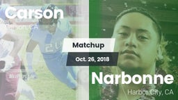 Matchup: Carson  vs. Narbonne  2018