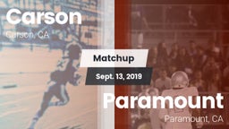 Matchup: Carson  vs. Paramount  2019