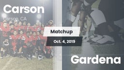 Matchup: Carson  vs. Gardena  2019