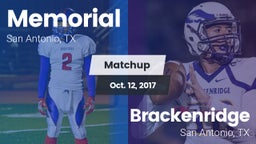 Matchup: Memorial  vs. Brackenridge  2017