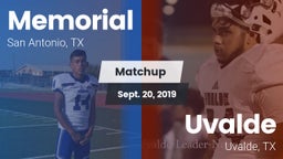 Matchup: Memorial  vs. Uvalde  2019