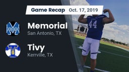 Recap: Memorial  vs. Tivy  2019