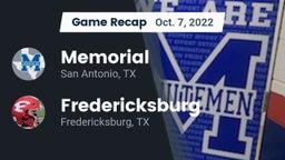 Recap: Memorial  vs. Fredericksburg  2022