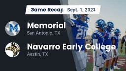 Recap: Memorial  vs. Navarro Early College  2023