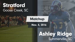 Matchup: Stratford High vs. Ashley Ridge  2016