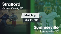 Matchup: Stratford High vs. Summerville  2016