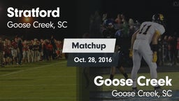 Matchup: Stratford High vs. Goose Creek  2016
