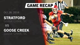 Recap: Stratford  vs. Goose Creek  2016