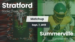 Matchup: Stratford High vs. Summerville  2018
