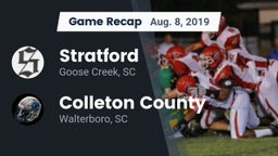 Recap: Stratford  vs. Colleton County  2019