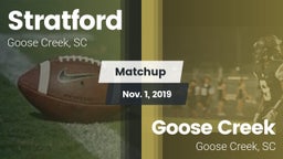 Matchup: Stratford High vs. Goose Creek  2019