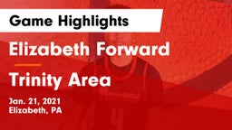 Elizabeth Forward  vs Trinity Area  Game Highlights - Jan. 21, 2021