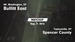 Matchup: Bullitt East High vs. Spencer County  2016