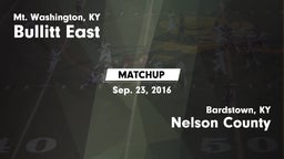 Matchup: Bullitt East High vs. Nelson County  2016