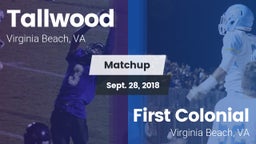 Matchup: Tallwood  vs. First Colonial  2018