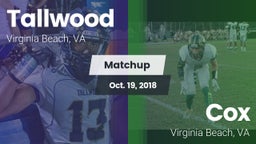 Matchup: Tallwood  vs. Cox  2018