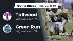 Recap: Tallwood  vs. Green Run  2019