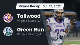 Recap: Tallwood  vs. Green Run  2022