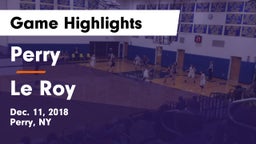 Perry  vs Le Roy  Game Highlights - Dec. 11, 2018