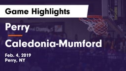 Perry  vs Caledonia-Mumford Game Highlights - Feb. 4, 2019