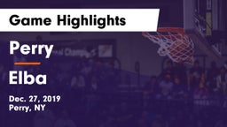 Perry  vs Elba  Game Highlights - Dec. 27, 2019