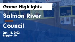 Salmon River  vs Council  Game Highlights - Jan. 11, 2022