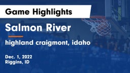 Salmon River  vs highland  craigmont, idaho  Game Highlights - Dec. 1, 2022