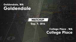 Matchup: Goldendale High vs. College Place   2016