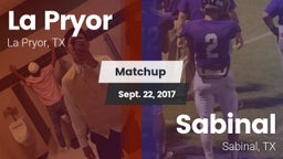 Matchup: La Pryor  vs. Sabinal  2017