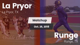 Matchup: La Pryor  vs. Runge  2018