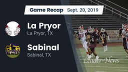 Recap: La Pryor  vs. Sabinal  2019