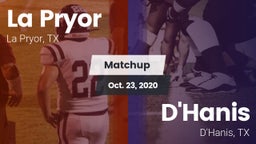 Matchup: La Pryor  vs. D'Hanis  2020
