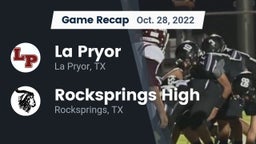 Recap: La Pryor  vs. Rocksprings High 2022