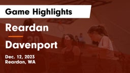 Reardan  vs Davenport   Game Highlights - Dec. 12, 2023