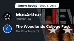Recap: MacArthur  vs. The Woodlands College Park  2019
