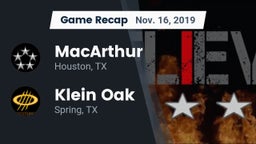 Recap: MacArthur  vs. Klein Oak  2019