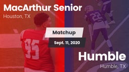 Matchup: MacArthur High vs. Humble  2020