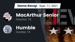 Recap: MacArthur Senior  vs. Humble  2021