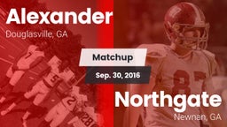 Matchup: Alexander vs. Northgate  2016