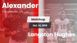Matchup: Alexander vs. Langston Hughes  2016