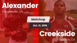 Matchup: Alexander vs. Creekside  2016