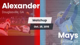 Matchup: Alexander vs. Mays  2016