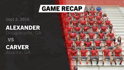 Recap: Alexander  vs. Carver  2016