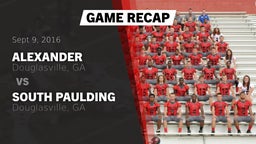 Recap: Alexander  vs. South Paulding  2016