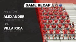 Recap: Alexander  vs. Villa Rica  2017