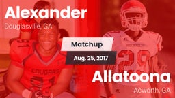 Matchup: Alexander vs. Allatoona  2017