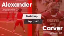 Matchup: Alexander vs. Carver  2017