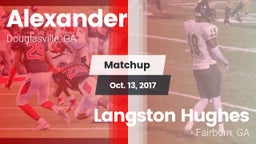 Matchup: Alexander vs. Langston Hughes  2017