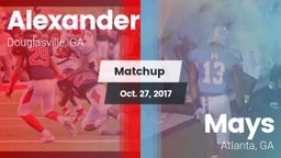 Matchup: Alexander vs. Mays  2017
